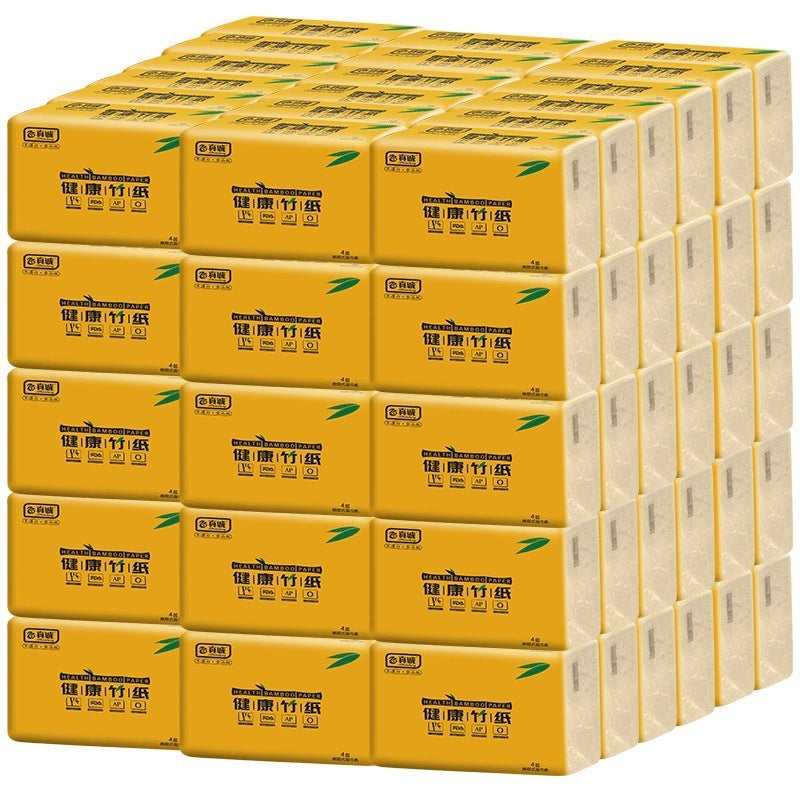 Sincerely 240 40 Packs Of Whole Box Affordable Natural Color Bamboo Pulp Wet Water Thickened Napkin Household Paper - Image 1